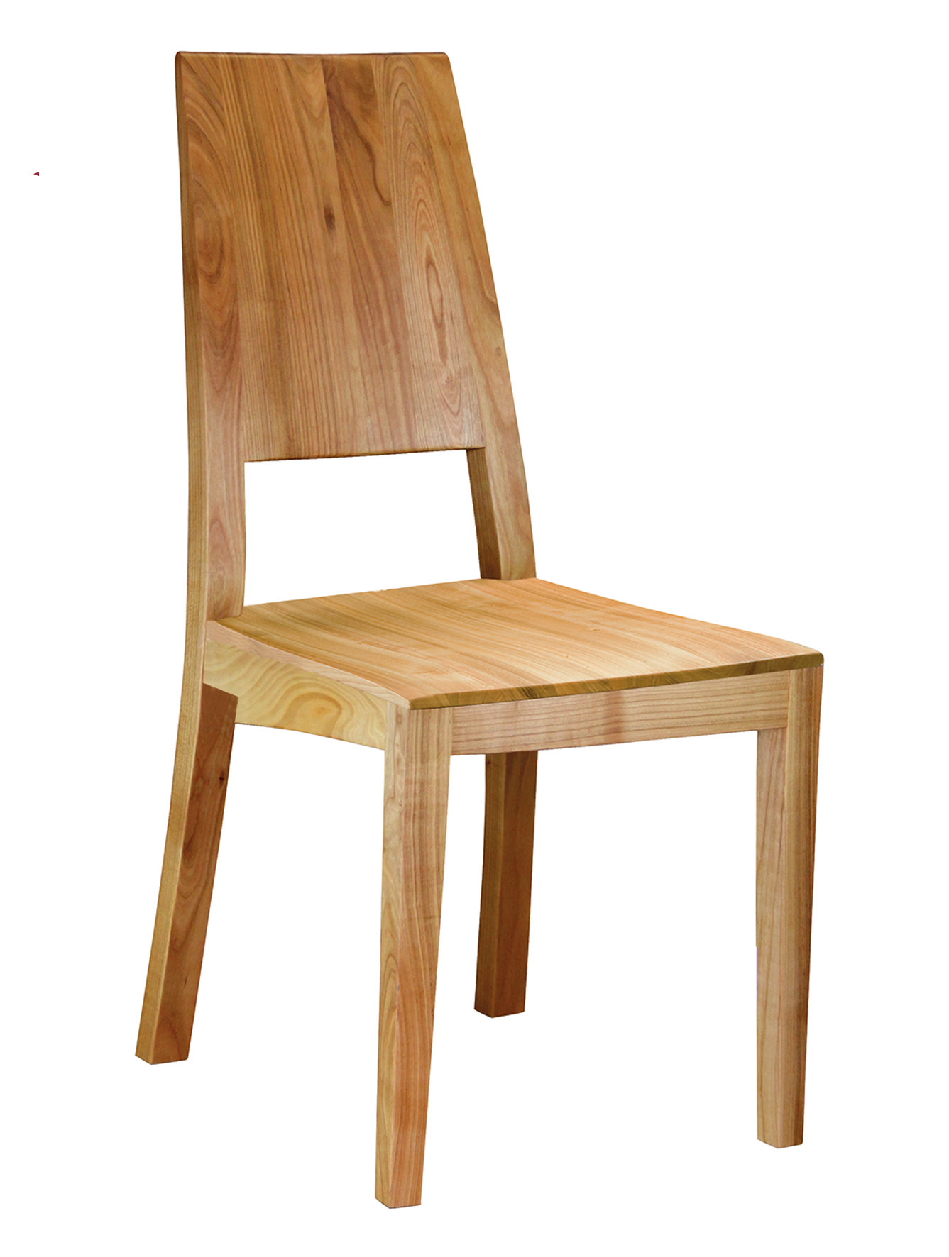 CLASSIC Stuhl mit körpergerecht ausgeformtem Holzsitz und hohem Rücken